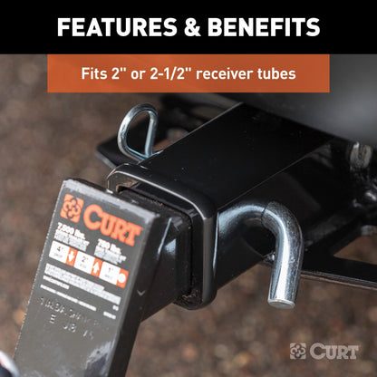 CURT 5/8" Hitch Pin (2" or 2-1/2" Receiver, Zinc) - 21580