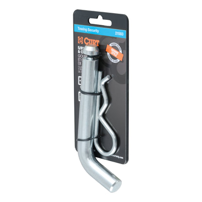 CURT 5/8" Hitch Pin with Groove (2" or 2-1/2" Receiver, Zinc, Packaged) - 21583