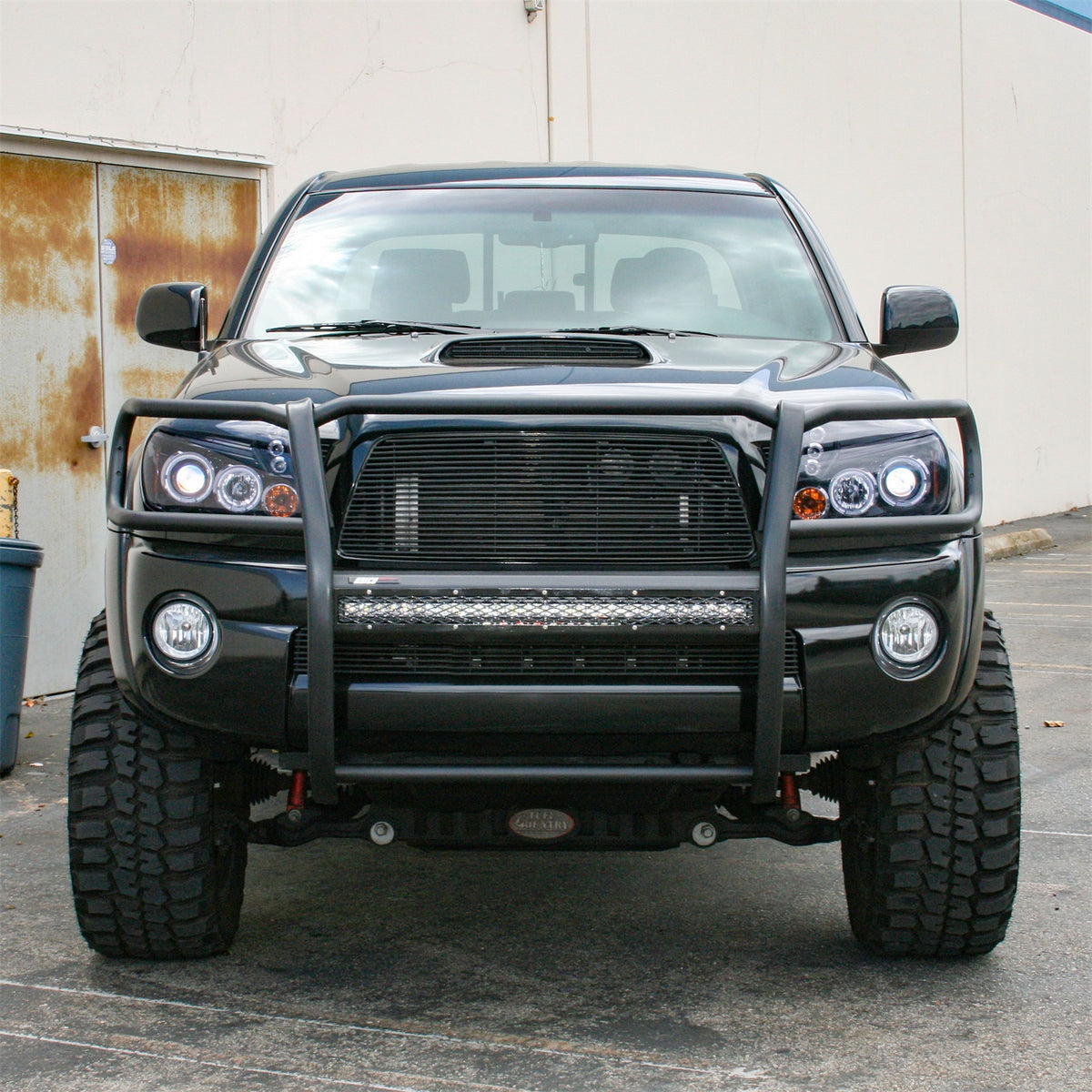 ARIES Pro Series Black Steel Grille Guard with Light Bar for Toyota Tacoma (2005-2015) - 2170001