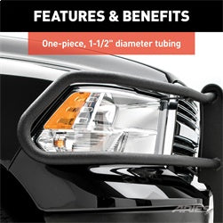 ARIES Pro Series Black Steel Grille Guard with Light Bar for Chevrolet/GMC Canyon/Colorado (2015-2022) - 2170022