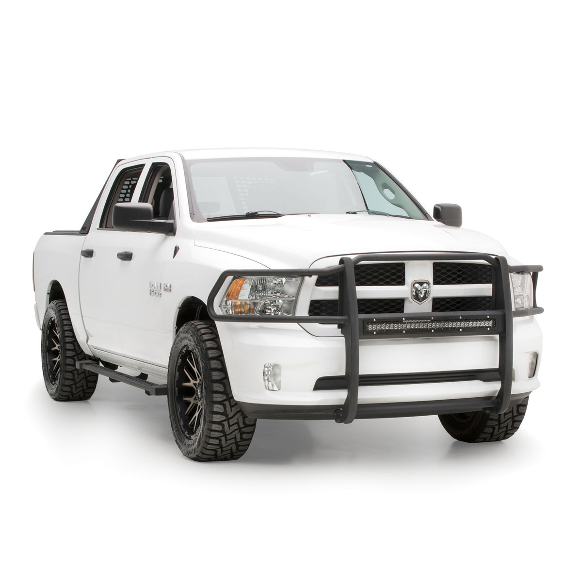 ARIES Pro Series Black Steel Grille Guard with Light Bar for Dodge/RAM 2500/3500 (2010-2018) - 2170026