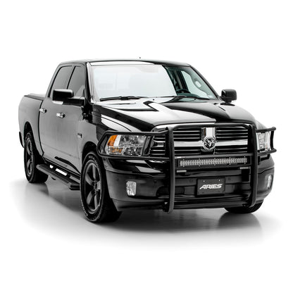 ARIES Pro Series Black Steel Grille Guard with Light Bar for Dodge/RAM 1500, 1500 Classic (2009-2024) - 2170028