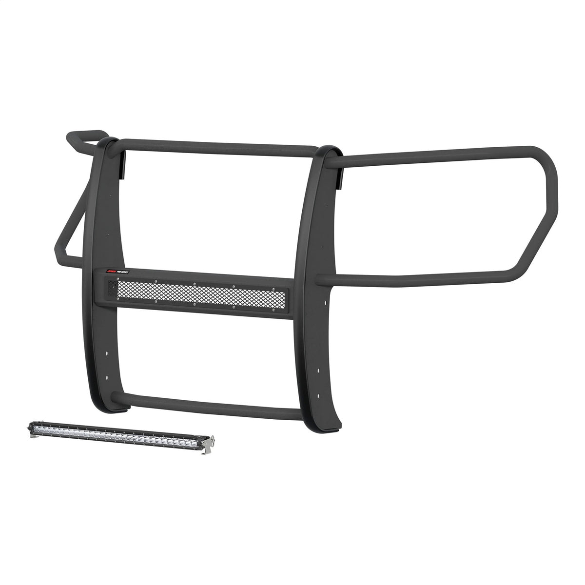 ARIES Pro Series Black Steel Grille Guard with Light Bar for Chevrolet Silverado 1500 (2019-2021) - 2170035