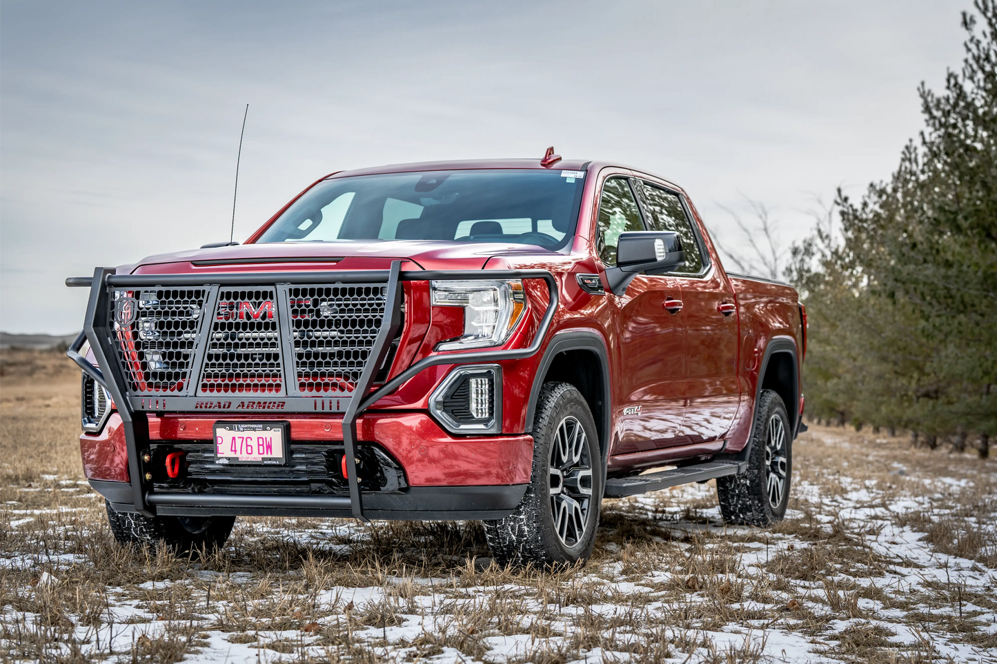 Road Armor Vaquero Front Grille Guard Brush Guard 2019-2021 GMC 1500 - 2191-BRSH