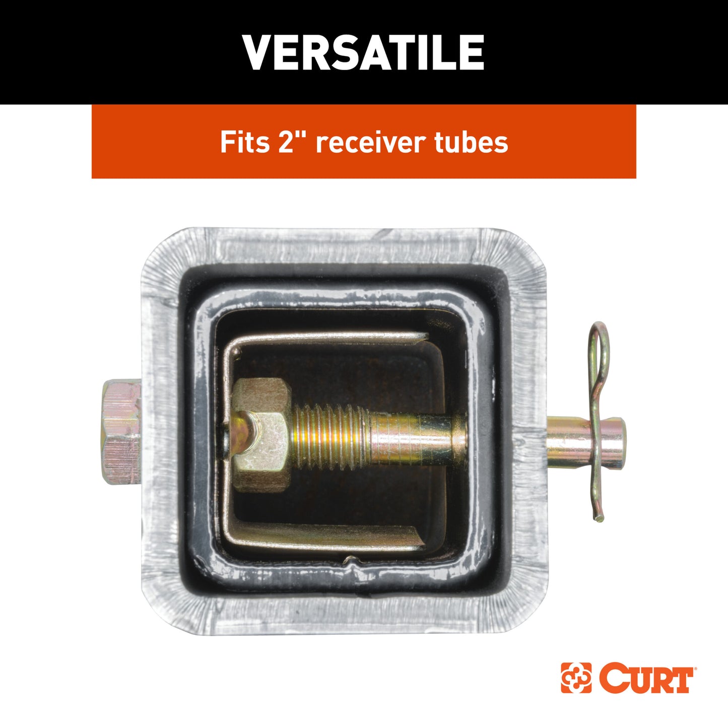 CURT Anti-Rattle Hitch Pin and Shim (Fits 2" Receiver with 5/8" Hole) - 22323
