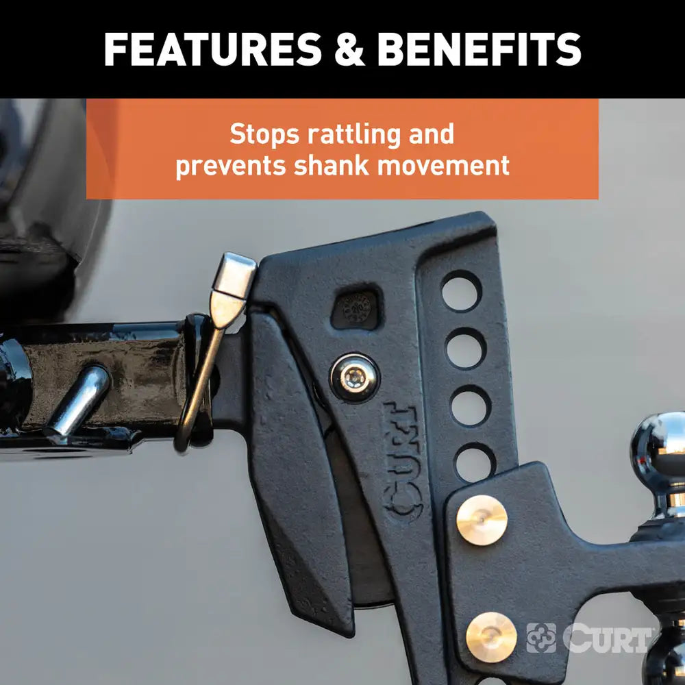 NO-TOOL ANTI-RATTLE HITCH CLAMP FOR 2" RECEIVER #22325
