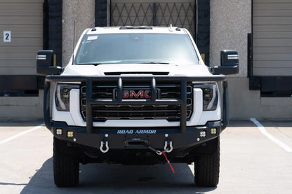 Road Armor Stealth Front Winch Bumper Titan II Guard 2024-2026 GMC 2500 3500 - 2242F2B