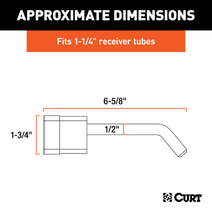 CURT 1/2" Hitch Lock (1-1/4" Receiver, Deadbolt, Chrome) - 23020