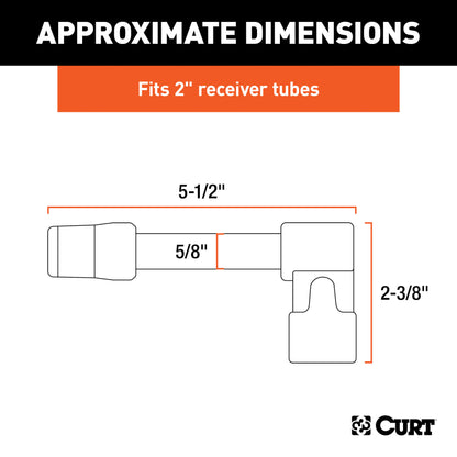 CURT 5/8" Hitch Lock (2" Receiver, Right-Angle, Chrome) - 23510