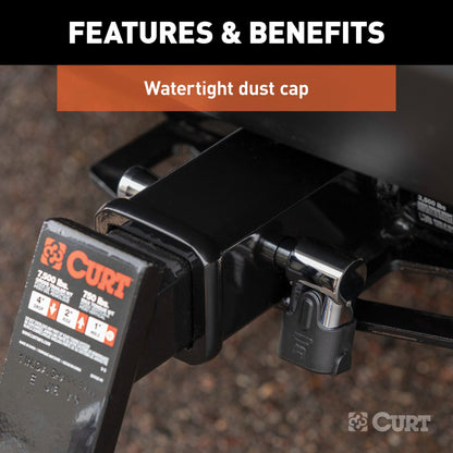 CURT 5/8" Hitch Lock (2" Receiver, Right-Angle, Chrome) - 23510