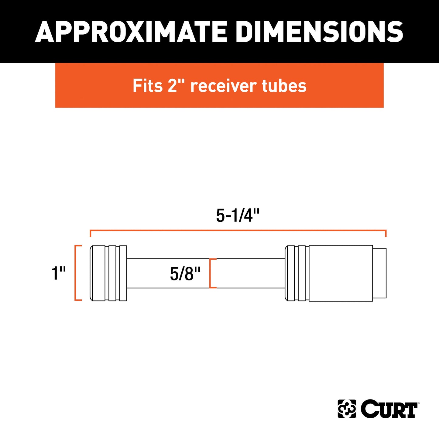 CURT 5/8" Hitch Lock (2" Receiver, Barbell, Stainless) - 23516