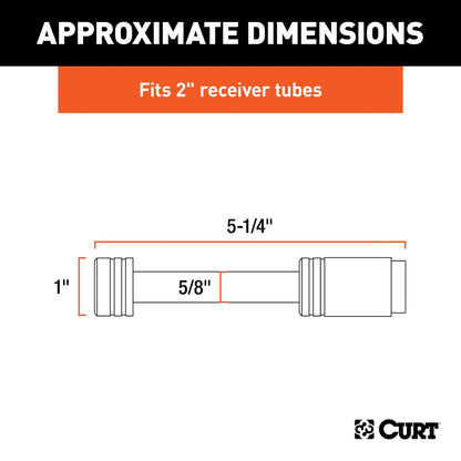 CURT 5/8" Hitch Lock (2" Receiver, Barbell, Stainless) - 23516