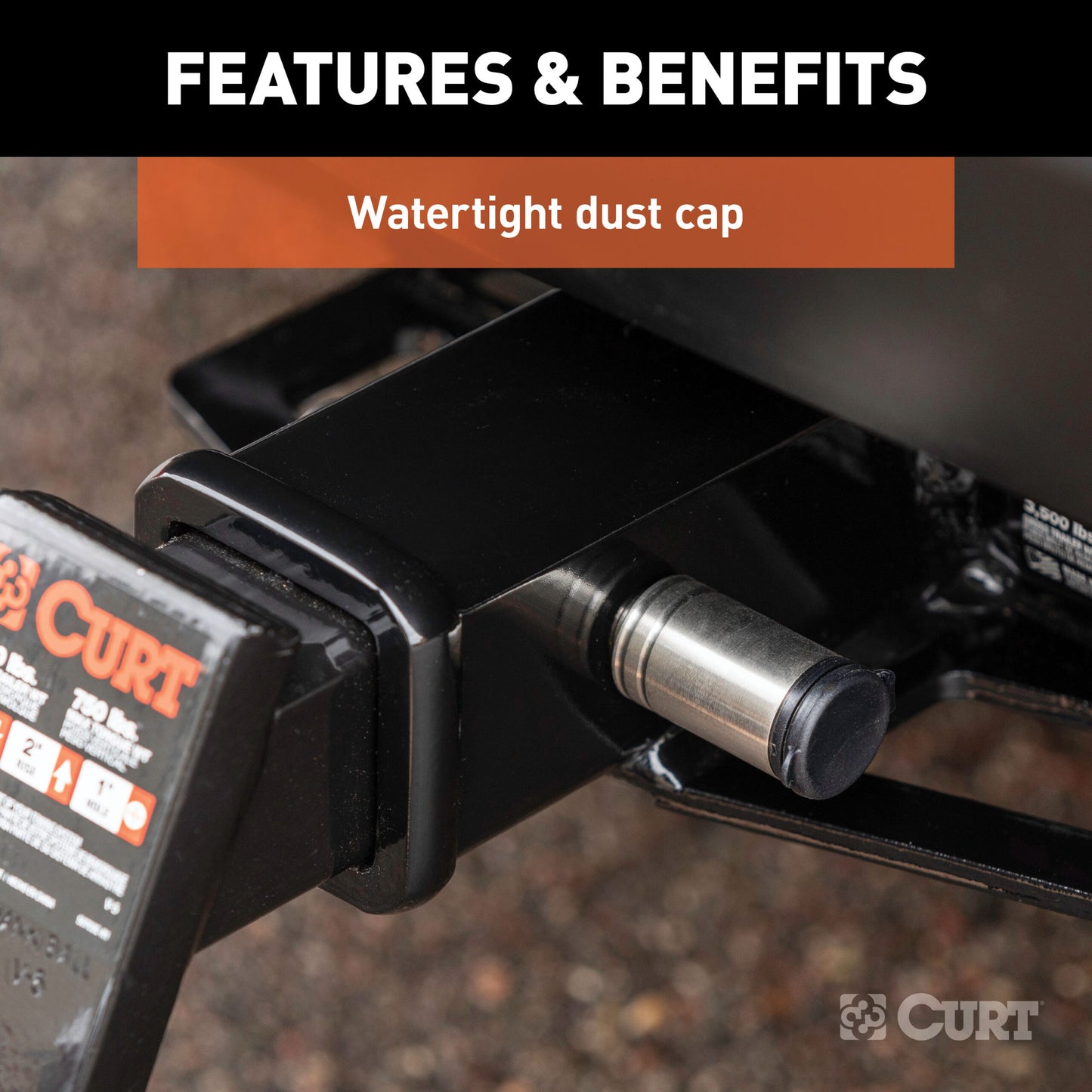 CURT 5/8" Hitch Lock (2" Receiver, Barbell, Stainless) - 23516