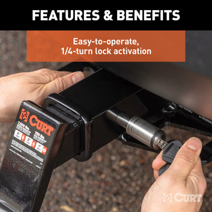 CURT 5/8" Hitch Lock (2" or 2-1/2" Receiver, Barbell, Stainless) - 23519