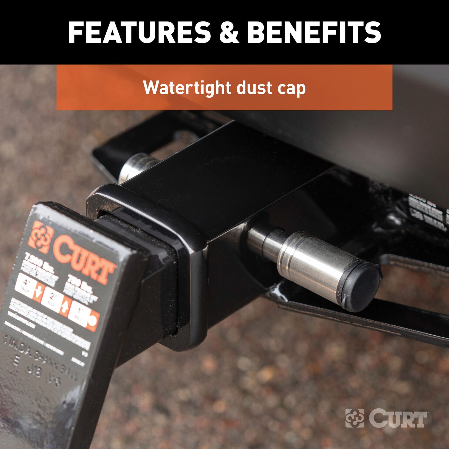 CURT 5/8" Hitch Lock (2" or 2-1/2" Receiver, Barbell, Stainless) - 23519