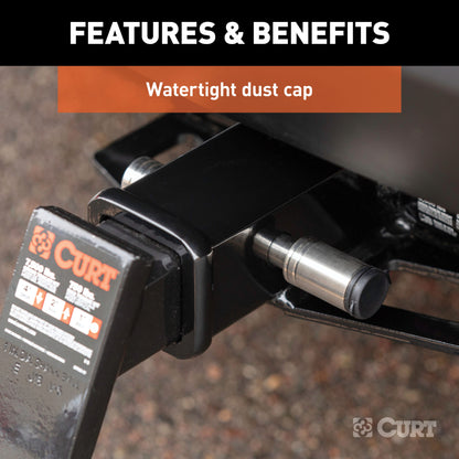 CURT 5/8" Hitch Lock (2" or 2-1/2" Receiver, Barbell, Stainless) - 23519