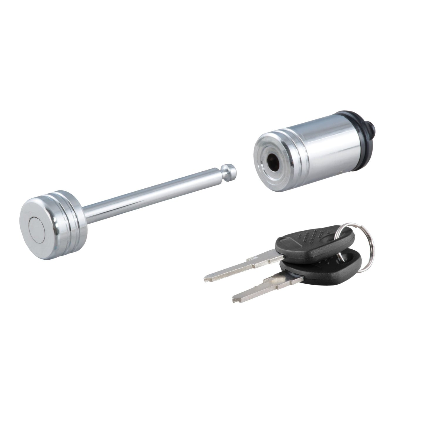 CURT Coupler Lock (1/4" Pin, 2-1/2" Latch Span, Barbell, Chrome) - 23522