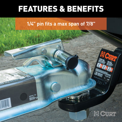 CURT Hitch & Coupler Lock Set (2" Receiver, 7/8" Latch) - 23526