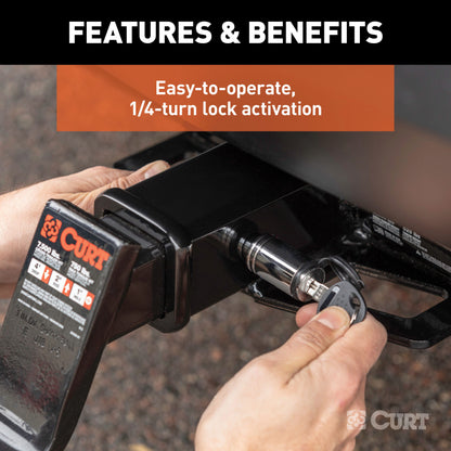 CURT Hitch & Coupler Lock Set (2" Receiver, 2-1/2" Latch) - 23527