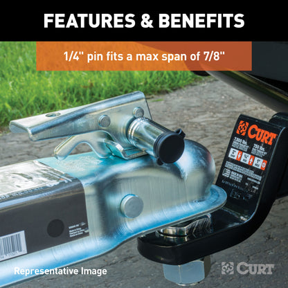 CURT Hitch & Coupler Lock Set (2" Receiver, 2-1/2" Latch) - 23527