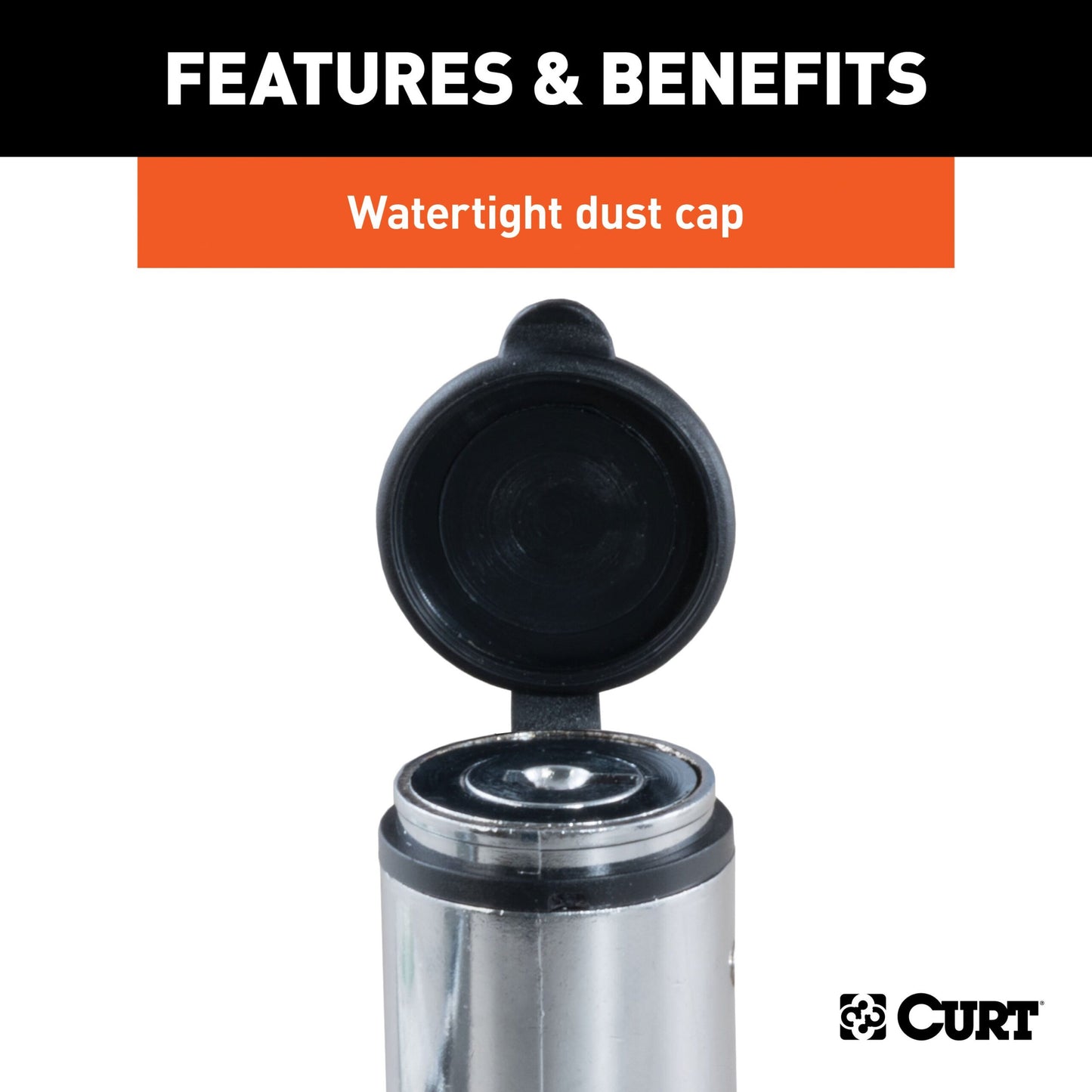 CURT 5/8" Hitch Lock (2" or 2-1/2" Receiver, Barbell, Chrome) - 23528
