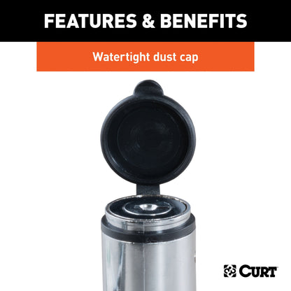 CURT 5/8" Hitch Lock (2" or 2-1/2" Receiver, Barbell, Chrome) - 23528