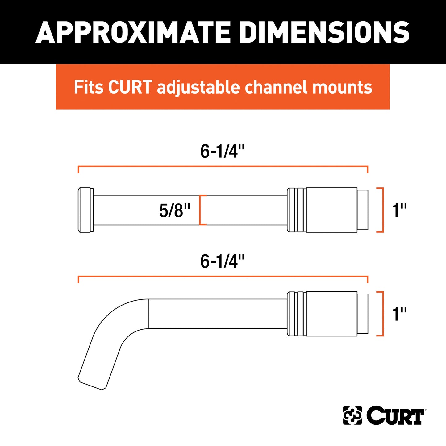 CURT Channel Mount Lock Set (5/8" Diameter) - 23556