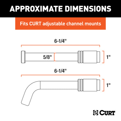 CURT Channel Mount Lock Set (5/8" Diameter) - 23556