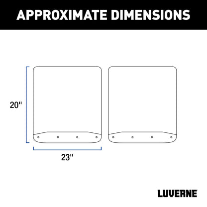 Luverne Rear Dually 20" x 23" Rubber Mud Guards, Select Ford F-350, F-450 (2 Flaps)