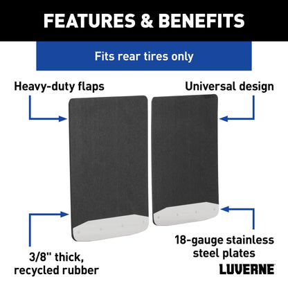 Luverne Universal Dually 20" x 23" Textured Rubber Mud Guards (2 Flaps)