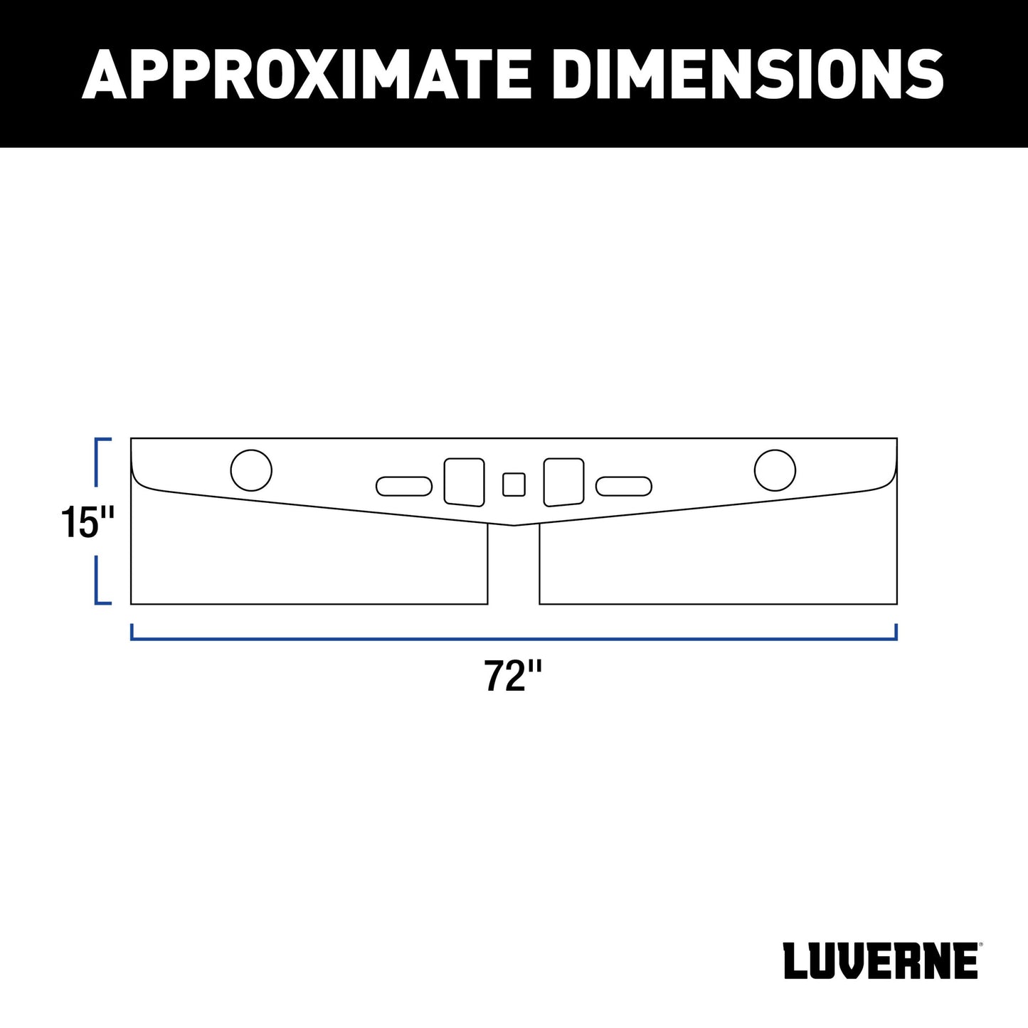 Luverne 15" Long Hitch-Mounted Textured Rubber Tow Guard (Fits 2", 2-1/2" or 3" Shank)