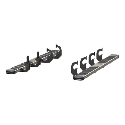 ARIES NovaTrac 6-in x 75-in Polished Stainless Steel Running Boards for Chevrolet/GMC Silverado/Sierra 2500 HD, 3500 HD Double Cab (2007-2018) - 2553009