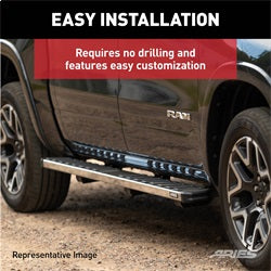 ARIES NovaTrac 6-in x 75-in Polished Stainless Steel Running Boards for Chevrolet/GMC Silverado/Sierra 2500 HD, 3500 HD Double Cab (2007-2018) - 2553009