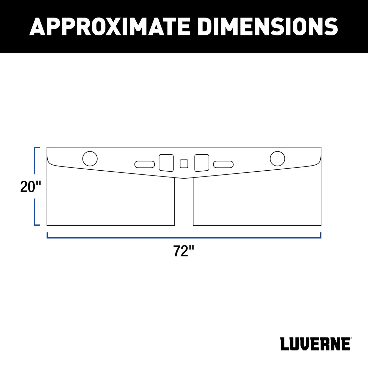 Luverne 20" Long Hitch-Mounted Textured Rubber Tow Guard (Fits 2", 2-1/2" or 3" Shank)