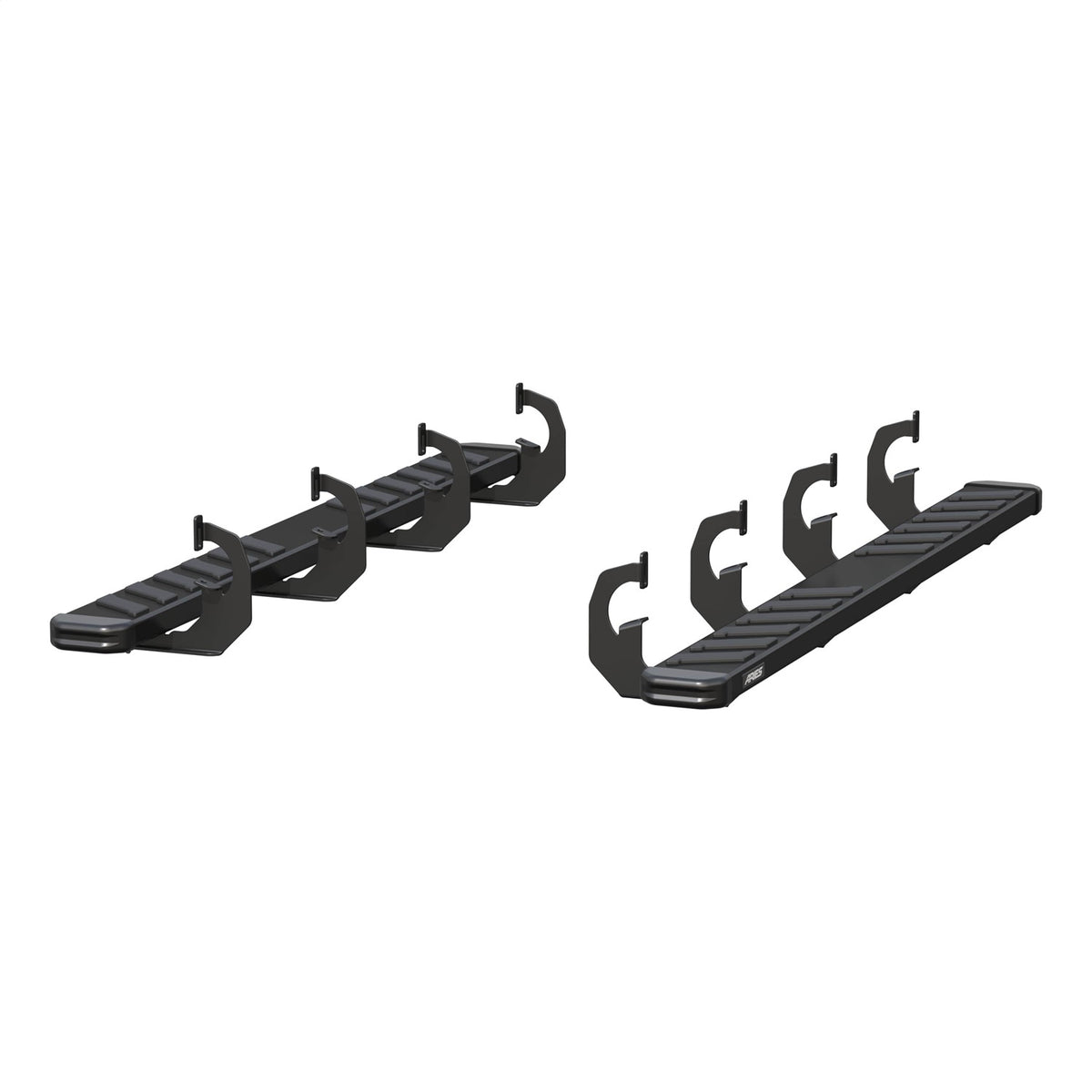 ARIES NovaTrac 6-in x 75-in Black E-Coat Steel Running Boards for Chevrolet/GMC Double Cab (2007-2019) - 2554006