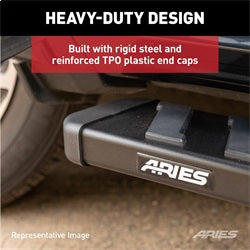 ARIES NovaTrac 6-in x 75-in Black E-Coat Steel Running Boards for Chevrolet/GMC Double Cab (2007-2019) - 2554006