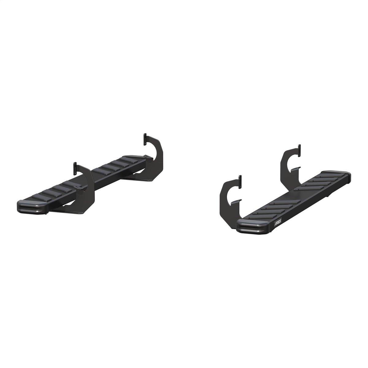 ARIES NovaTrac 6-in x 53-in Black E-Coat Steel Running Boards for Chevrolet/GMC Silverado/Sierra 1500, 2500 HD, 3500 HD Regular Cab (2007-2019) - 2554007