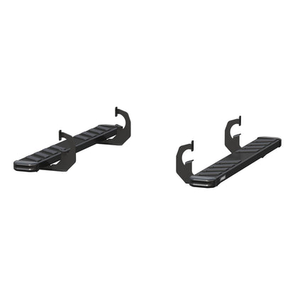 ARIES NovaTrac 6-in x 53-in Black E-Coat Steel Running Boards for Chevrolet/GMC Silverado/Sierra 1500, 2500 HD, 3500 HD Regular Cab (2007-2019) - 2554007
