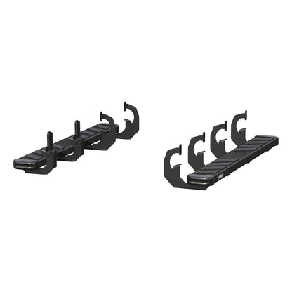 ARIES NovaTrac 6-in x 53-in Black E-Coat Steel Running Boards for Chevrolet/GMC Silverado/Sierra 2500 HD, 3500 HD Regular Cab (2007-2019) - 2554010
