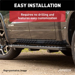 ARIES NovaTrac 6-in x 75-in Black E-Coat Steel Running Boards for Dodge/RAM 1500, 1500 Classic Quad Cab (2009-2024) - 2554013