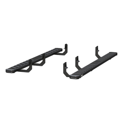 ARIES NovaTrac 6-in x 85-in Black E-Coat Steel Running Boards for Nissan Titan, Titan XD Crew Cab (2009-2024) - 2554028