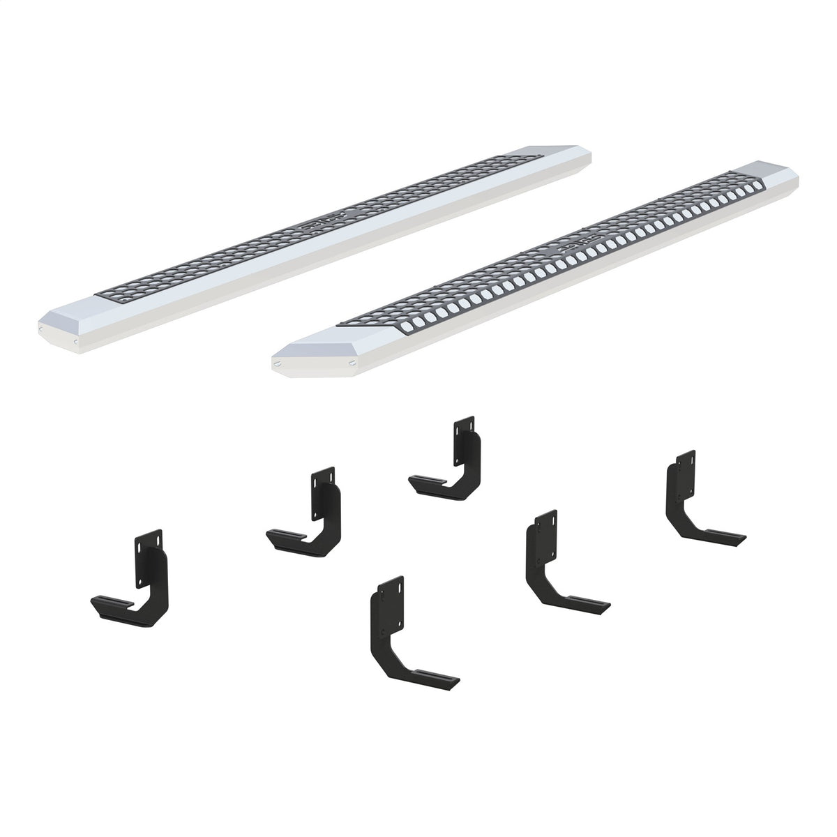 ARIES AdvantEDGE Chrome Aluminum 91-in Truck Running Boards for Ford F-250/F-350/F-450 Super Duty SuperCrew (1999-2016) - 2555024