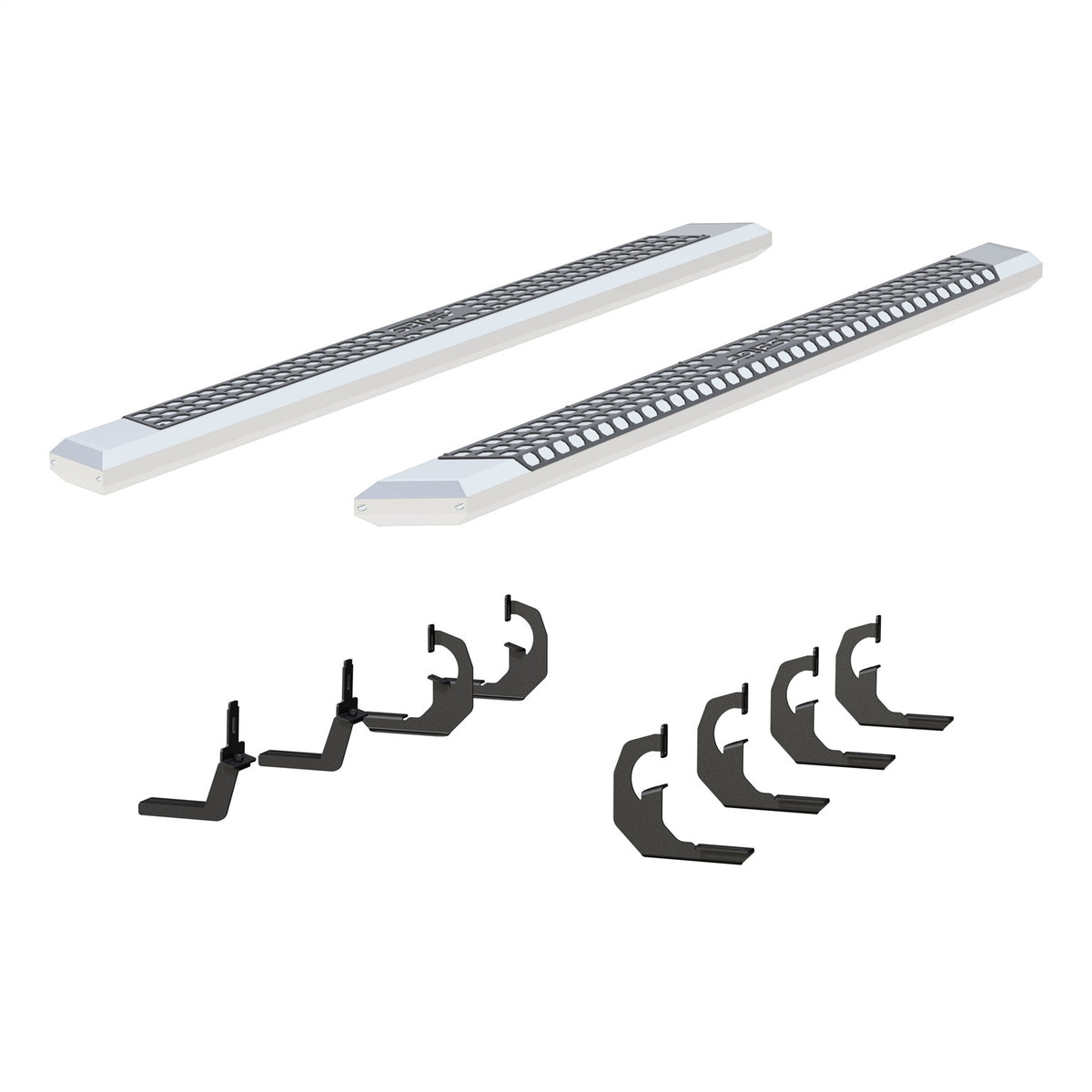 ARIES AdvantEDGE Chrome Aluminum 91-in Truck Running Boards for Chevrolet/GMC Silverado/Sierra 2500 HD, 3500 HD Crew Cab/Double Cab (2007-2019) - 2555046