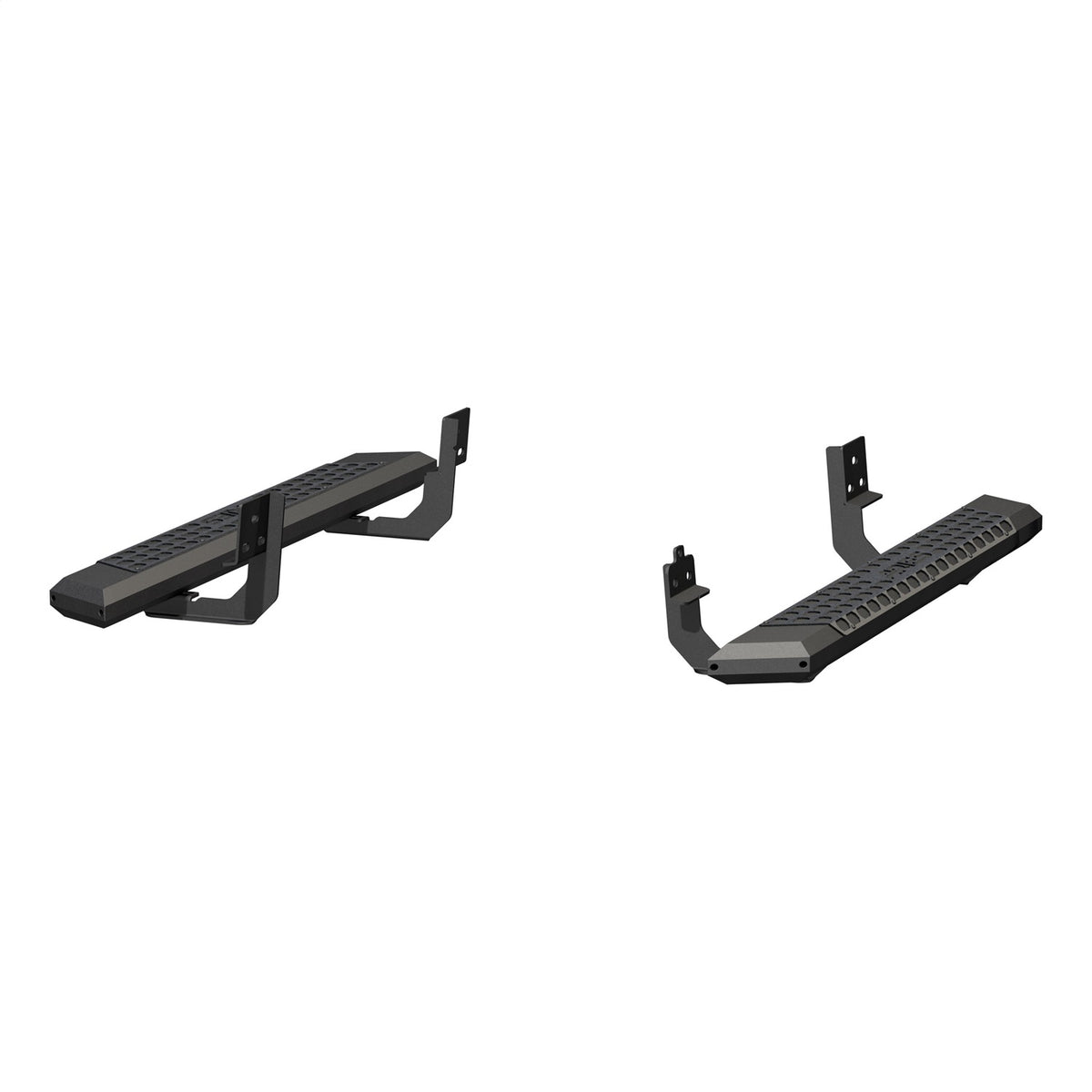 ARIES AdvantEDGE Black Aluminum 53-in Truck Running Boards for Chevrolet/GMC Silverado/Sierra 1500, 2500 HD, 3500 HD Regular Cab (2007-2019) - 2556001