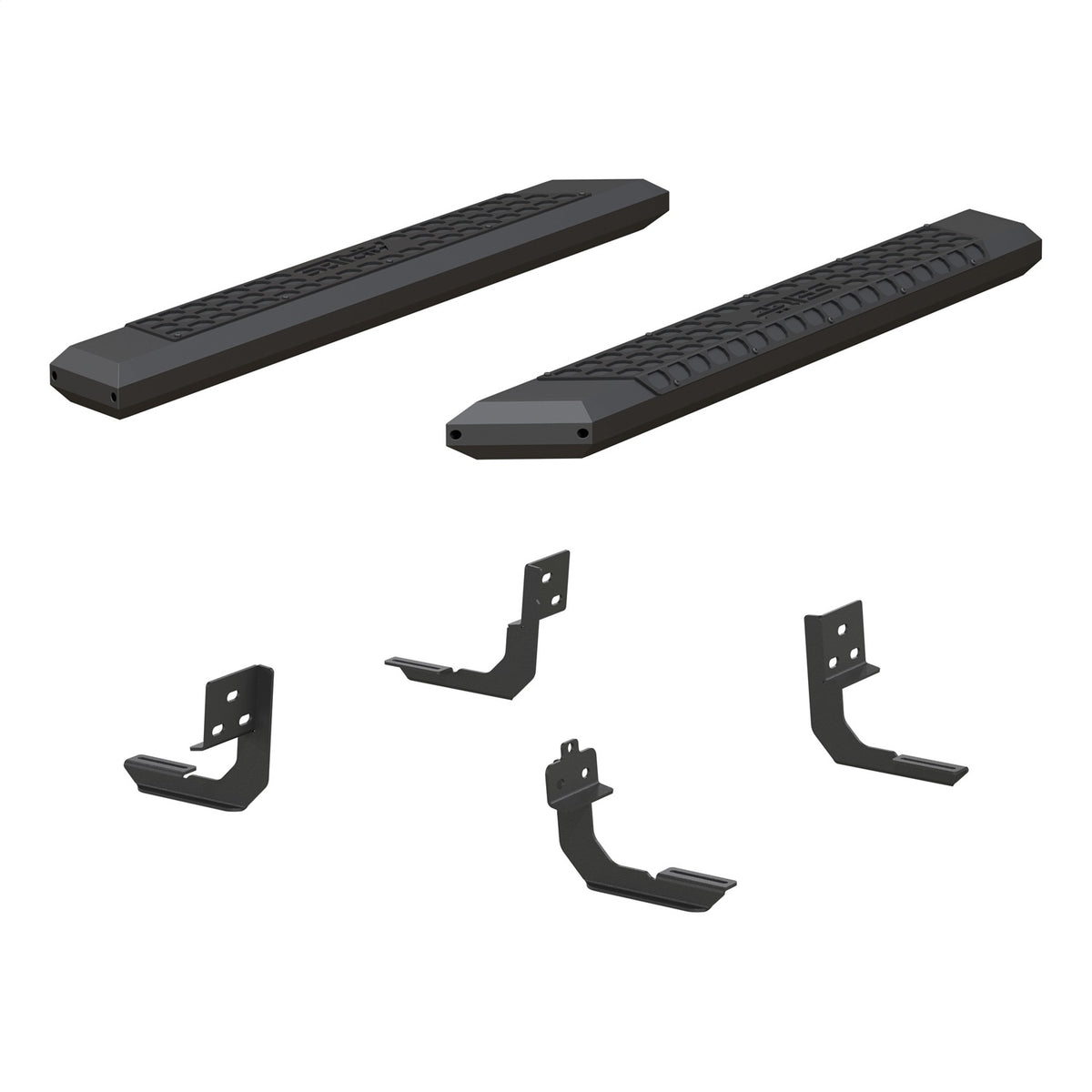 ARIES AdvantEDGE Black Aluminum 53-in Truck Running Boards for Dodge/RAM 1500 Classic, 1500/2500/3500 Regular Cab (2009-2026) - 2556004