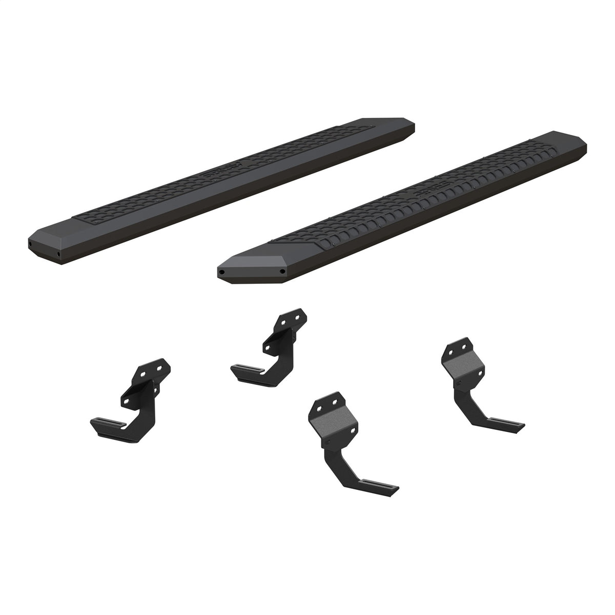 ARIES AdvantEDGE Black Aluminum 75-in Truck Running Boards for Ford F-150, F-250/F-350/F-450/F-550 Super Duty Cab & Chassis/SuperCab (2015-2026) - 2556012