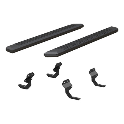 ARIES AdvantEDGE Black Aluminum 75-in Truck Running Boards for Ford F-150, F-250/F-350/F-450/F-550 Super Duty Cab & Chassis/SuperCab (2015-2026) - 2556012