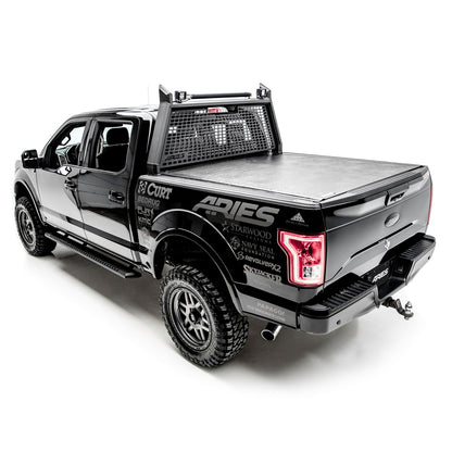 ARIES AdvantEDGE Black Aluminum 75-in Truck Running Boards for Ford F-150, F-250/F-350/F-450/F-550 Super Duty Cab & Chassis/SuperCab (2015-2026) - 2556012