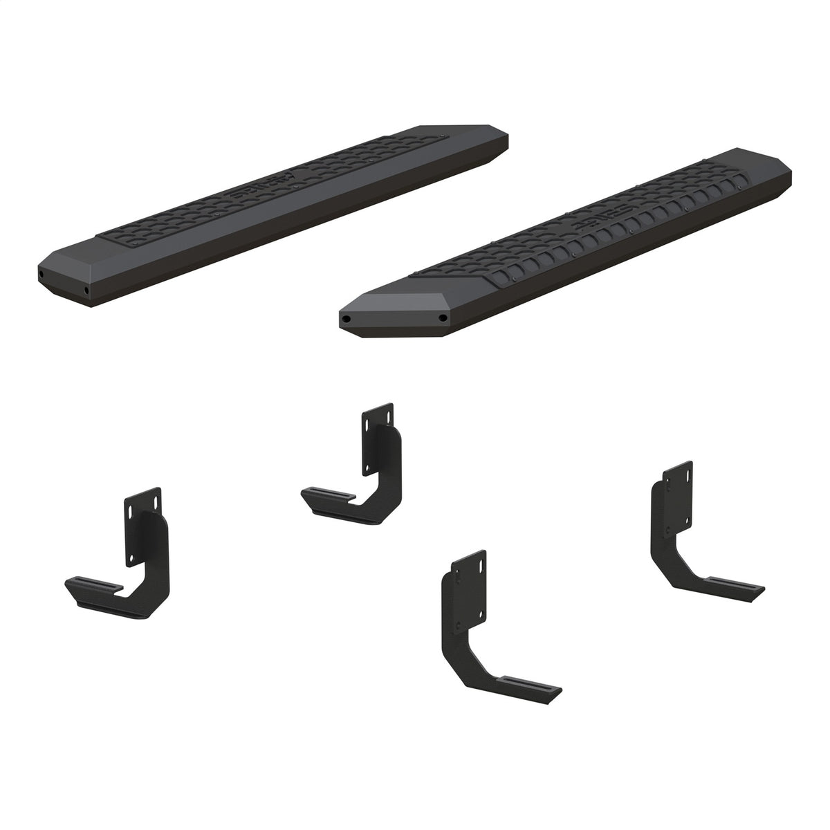 ARIES AdvantEDGE Black Aluminum 53-in Truck Running Boards for Ford F-250/F-350 Super Duty Regular Cab (1999-2016) - 2556013