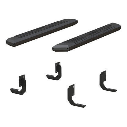 ARIES AdvantEDGE Black Aluminum 53-in Truck Running Boards for Ford F-250/F-350 Super Duty Regular Cab (1999-2016) - 2556013